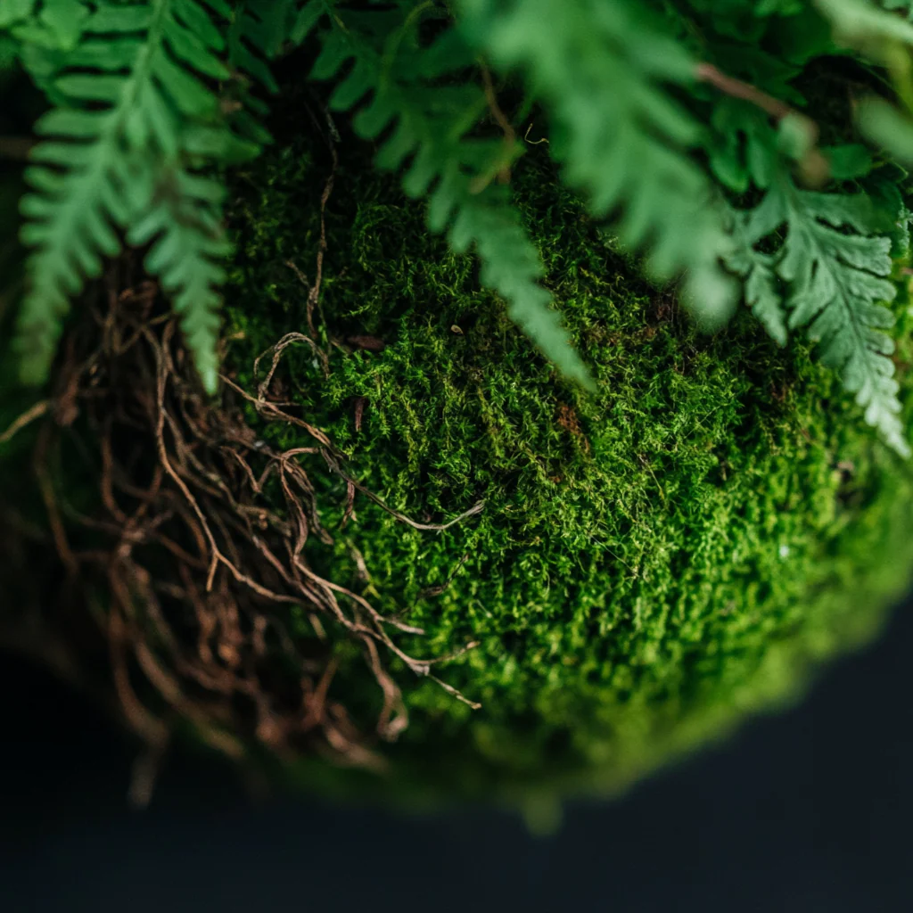 Asparagus Fern Kokedama (Grown Bonsai) - Image 2