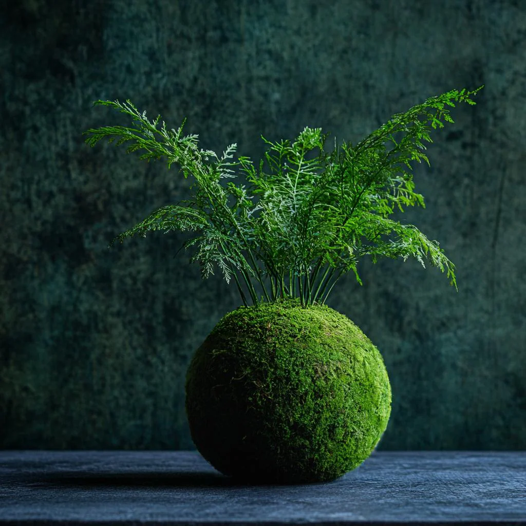 Asparagus Fern Kokedama (Grown Bonsai) - Image 3