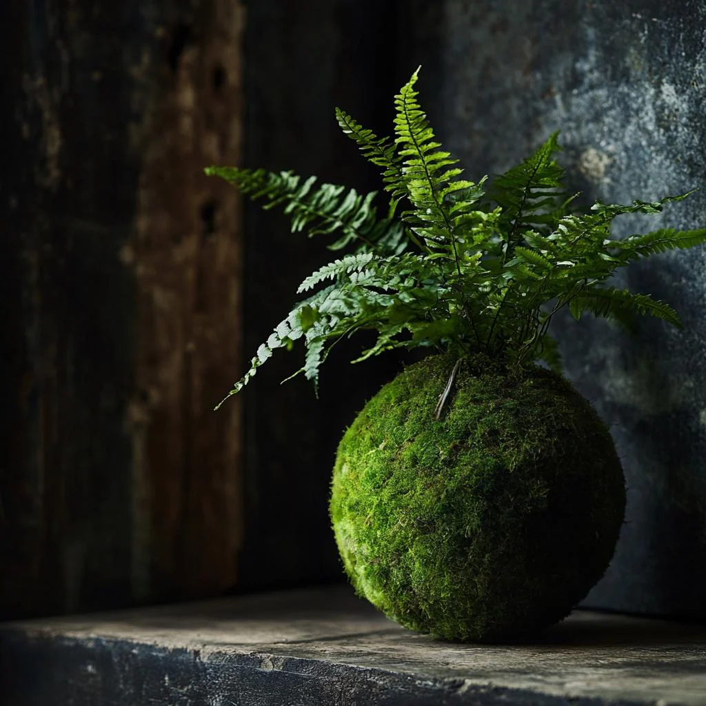 Boston Fern Kokedama (Grown Bonsai) - Image 3