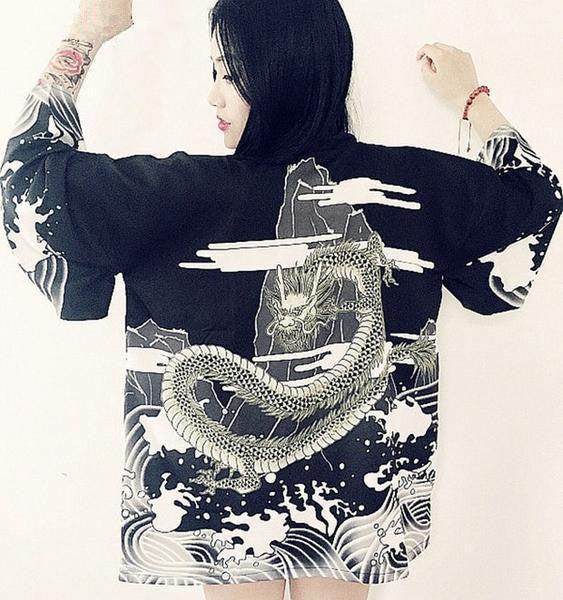 Modern Dragon Kimono Top - Image 3