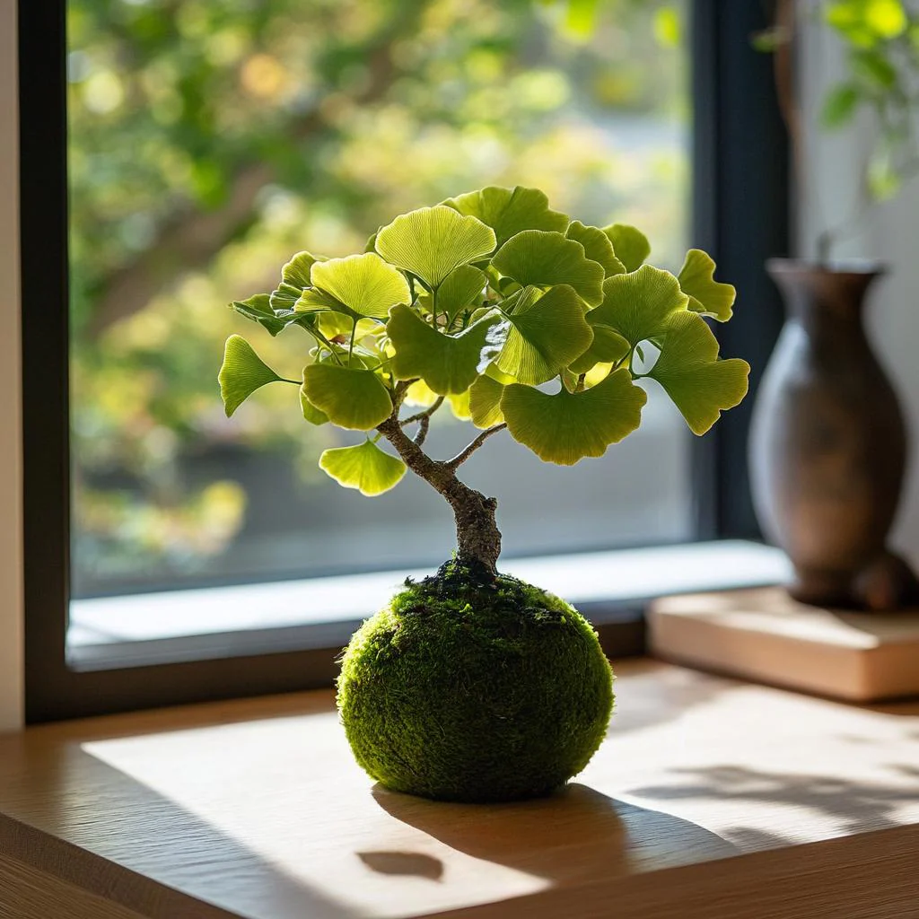 Gingko Tree Kokedama (Grown Bonsai) - Image 3