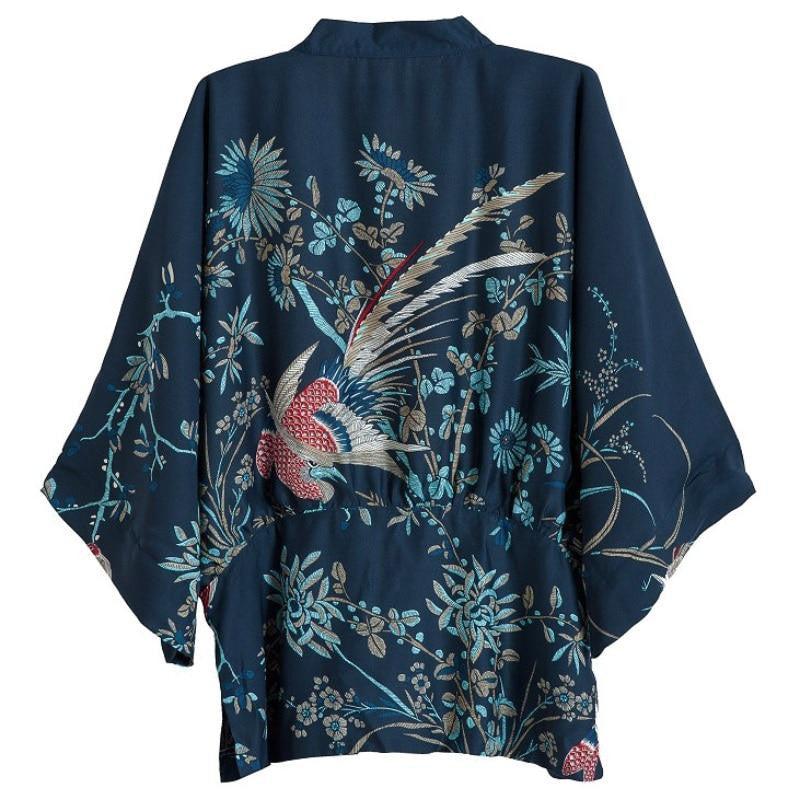 Harajuku Phoenix Flower Print Kimono - Image 3