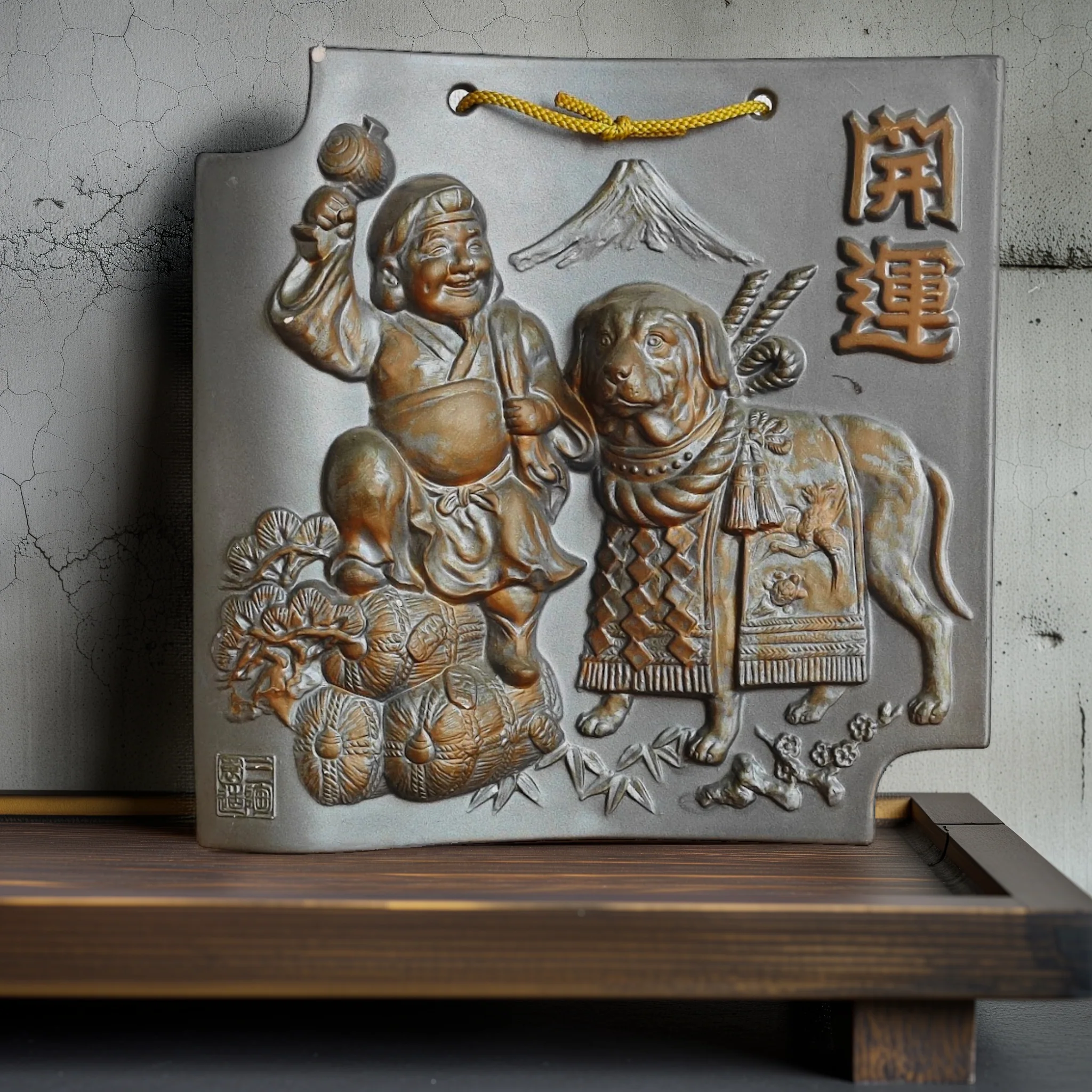 Japanese Ceramic Tile Kawara Art - Image 4