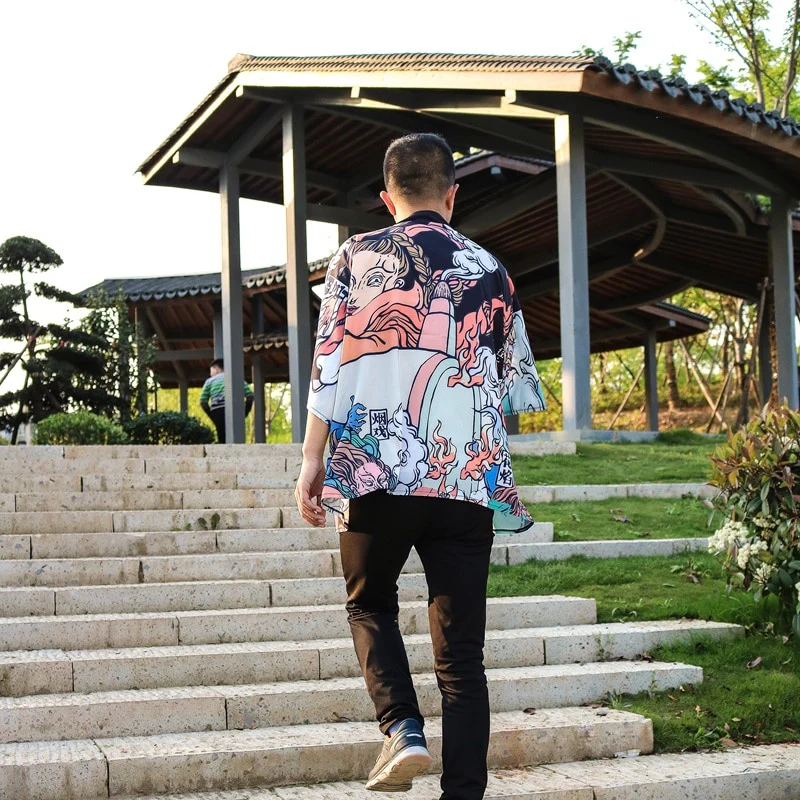 Japanese Modern Kimono Shirt - Image 36