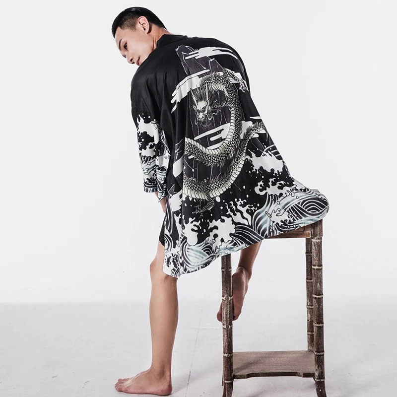 Japanese Modern Kimono Shirt - Image 43