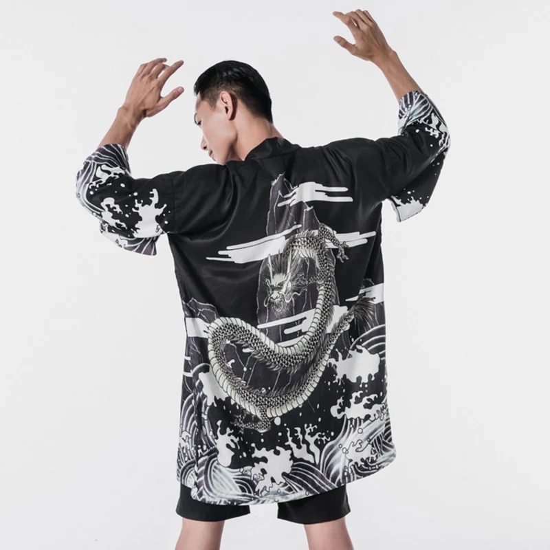 Japanese Modern Kimono Shirt - Image 44