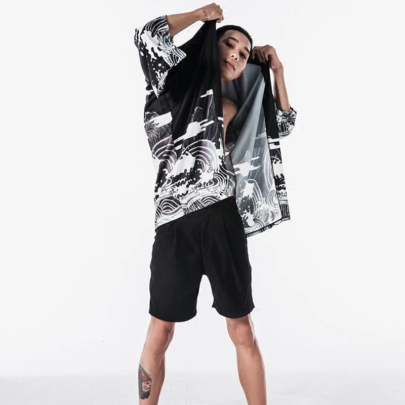 Japanese Modern Kimono Shirt - Image 45
