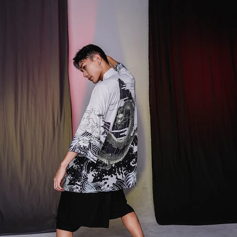 Japanese Modern Kimono Shirt - Image 47