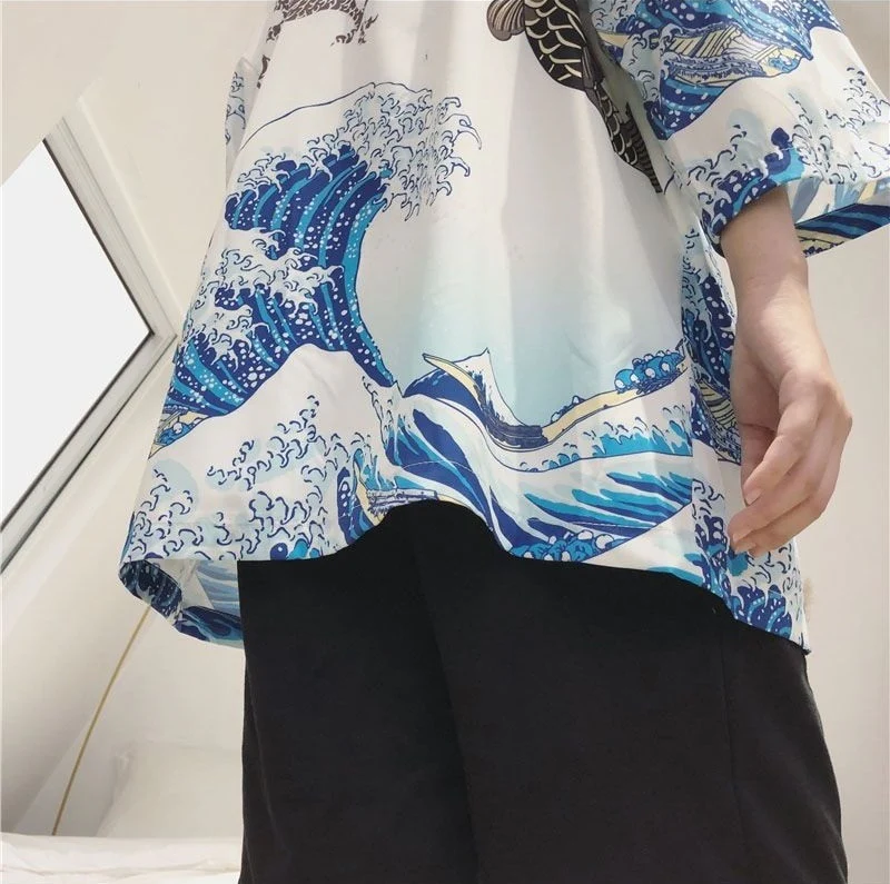 Japanese Modern Kimono Shirt - Image 68