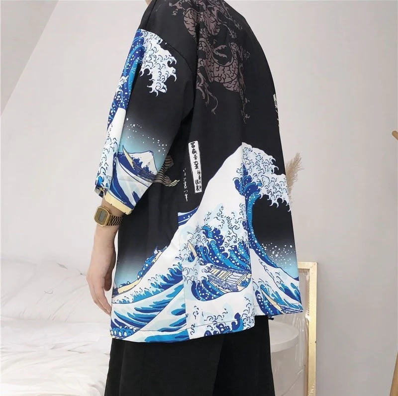Japanese Modern Kimono Shirt - Image 73