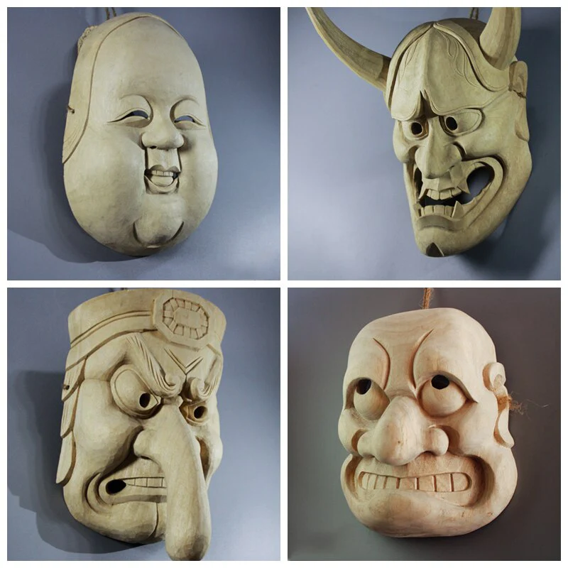 Japanese Traditional Wooden Noh Mask - Image 15