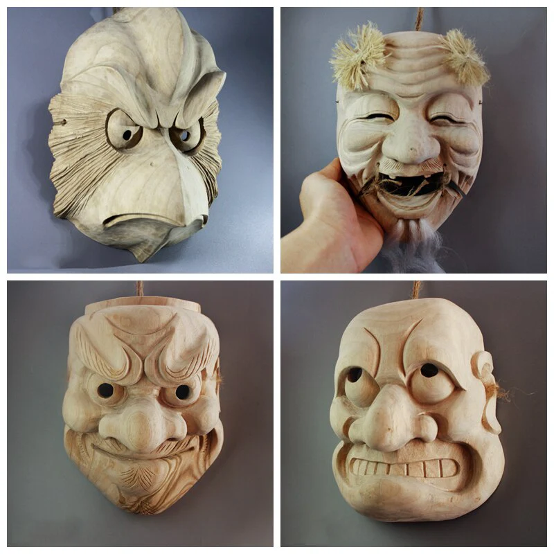 Japanese Traditional Wooden Noh Mask - Image 17