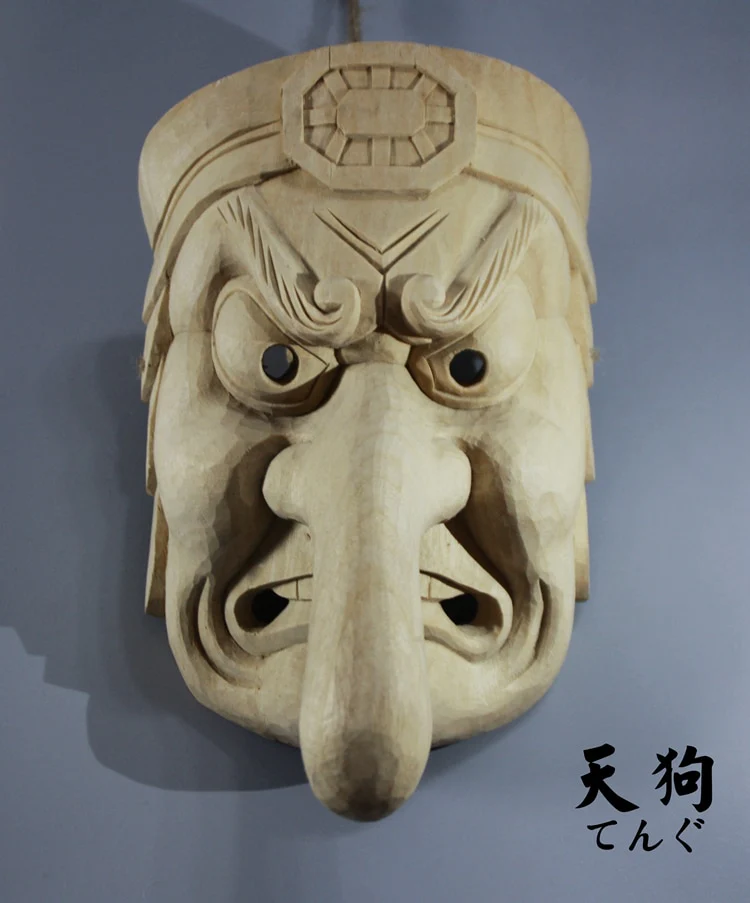 Japanese Traditional Wooden Noh Mask - Image 3