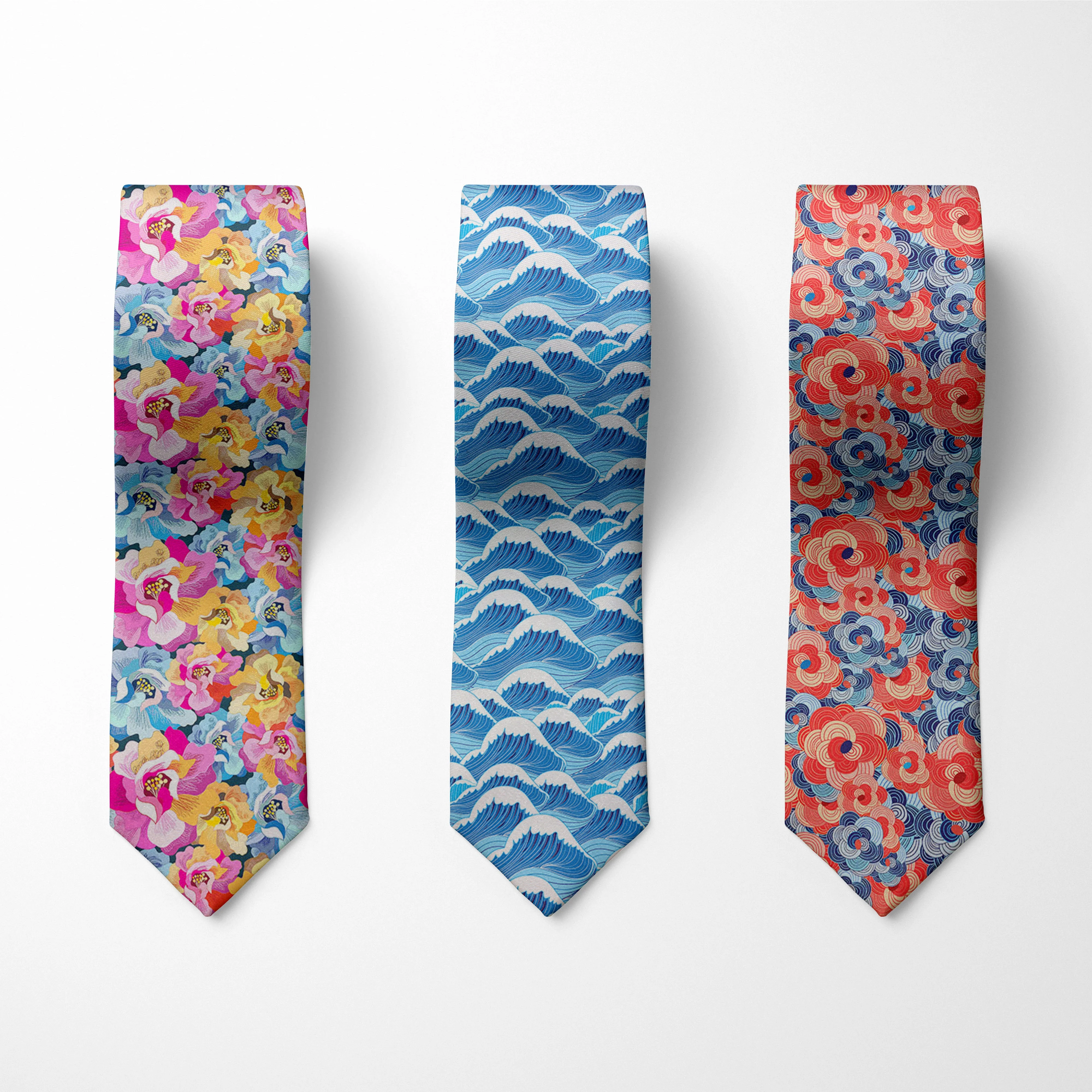 Japanese Ukiyoe Neck Tie - Image 3