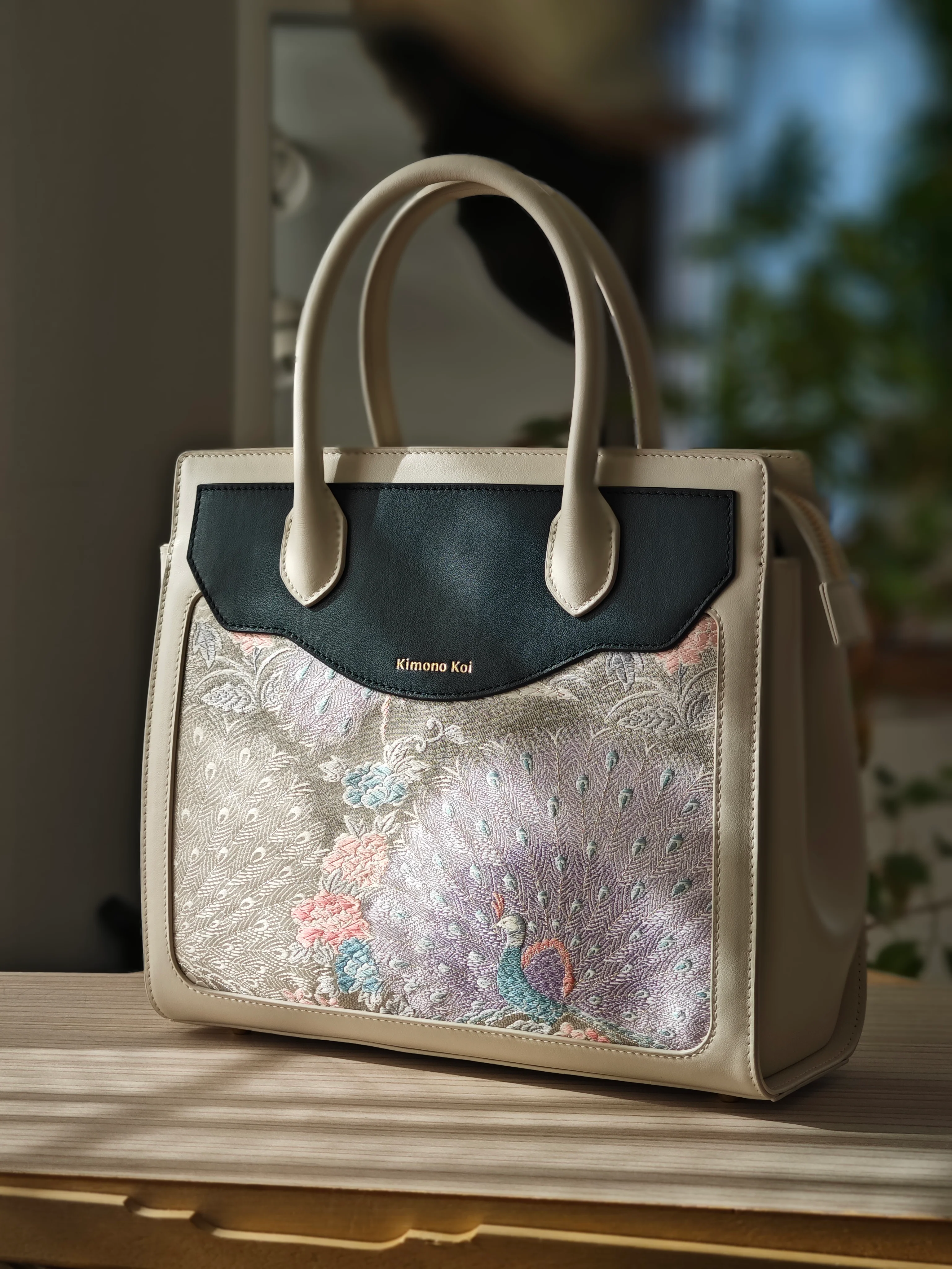 Kimono Koi Obi Silk Leather Bags - Image 13