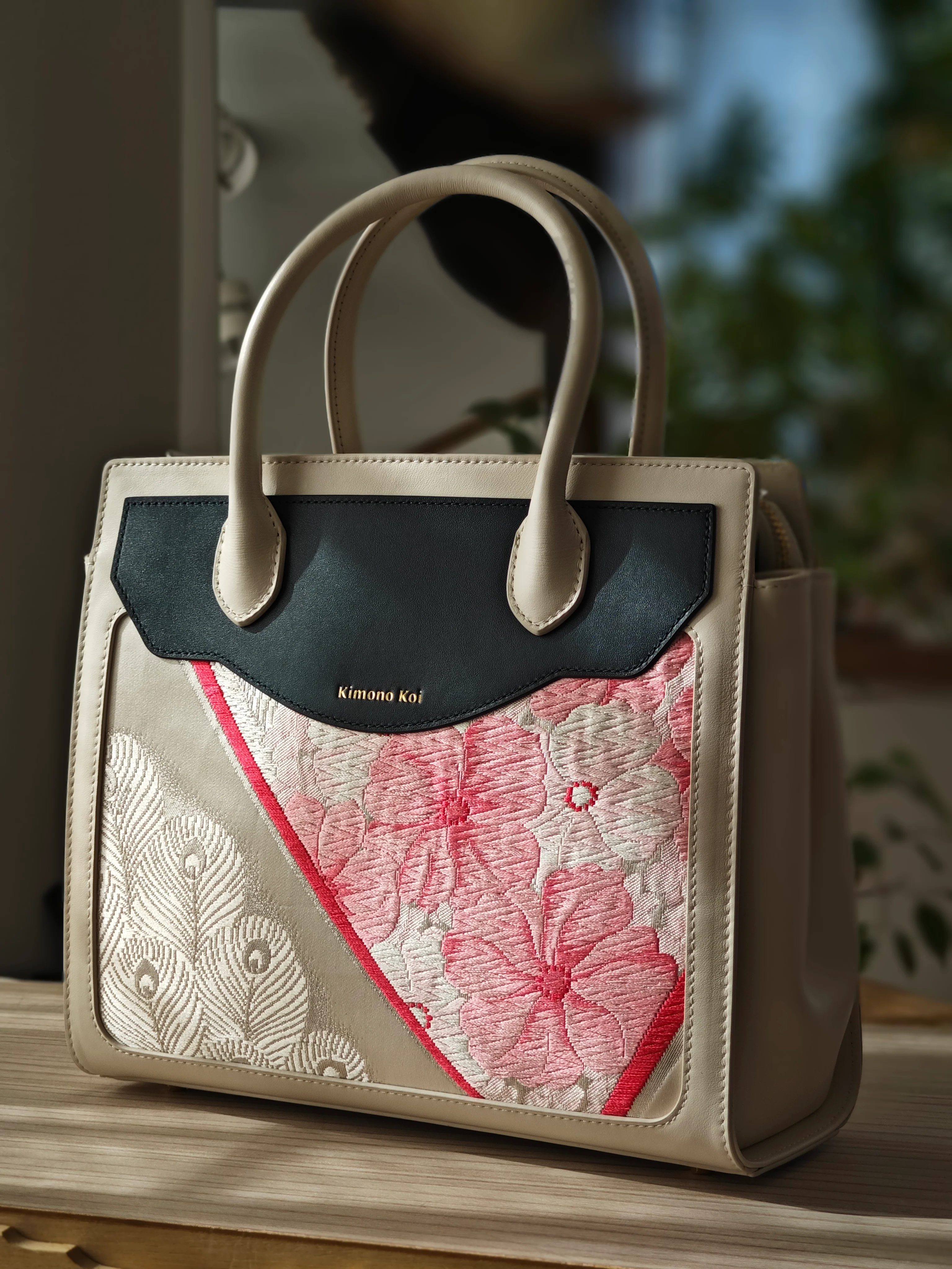Kimono Koi Obi Silk Leather Bags - Image 14