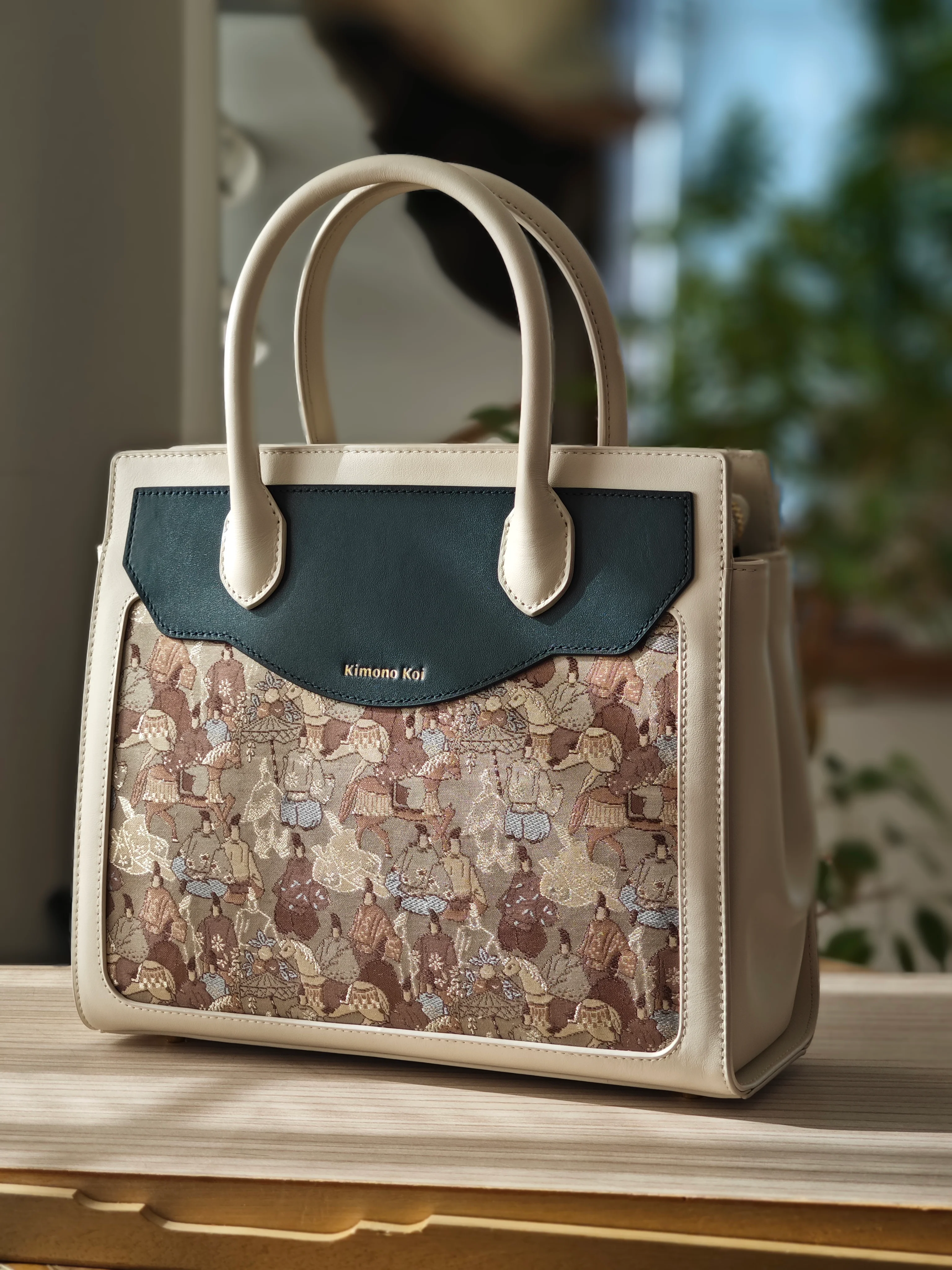 Kimono Koi Obi Silk Leather Bags - Image 17