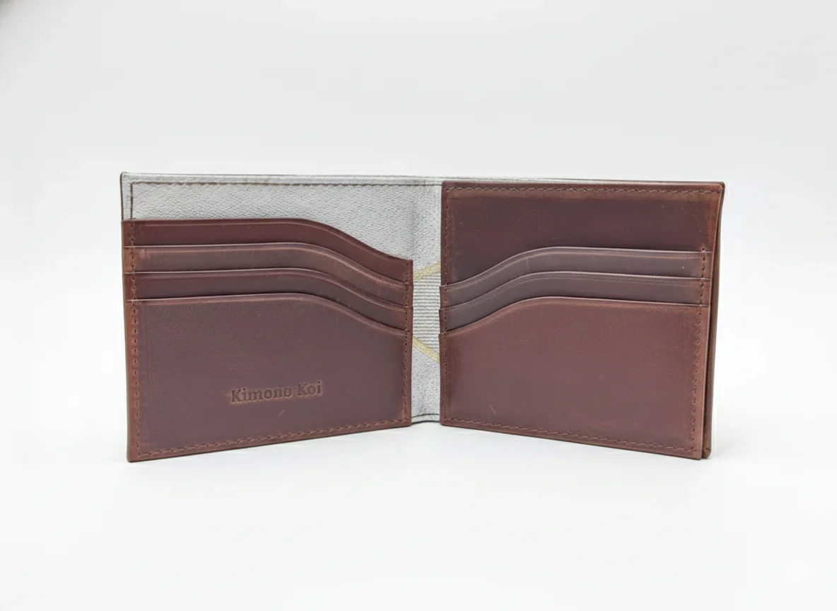 Kimono Koi Obi Silk Leather Wallet - Image 13