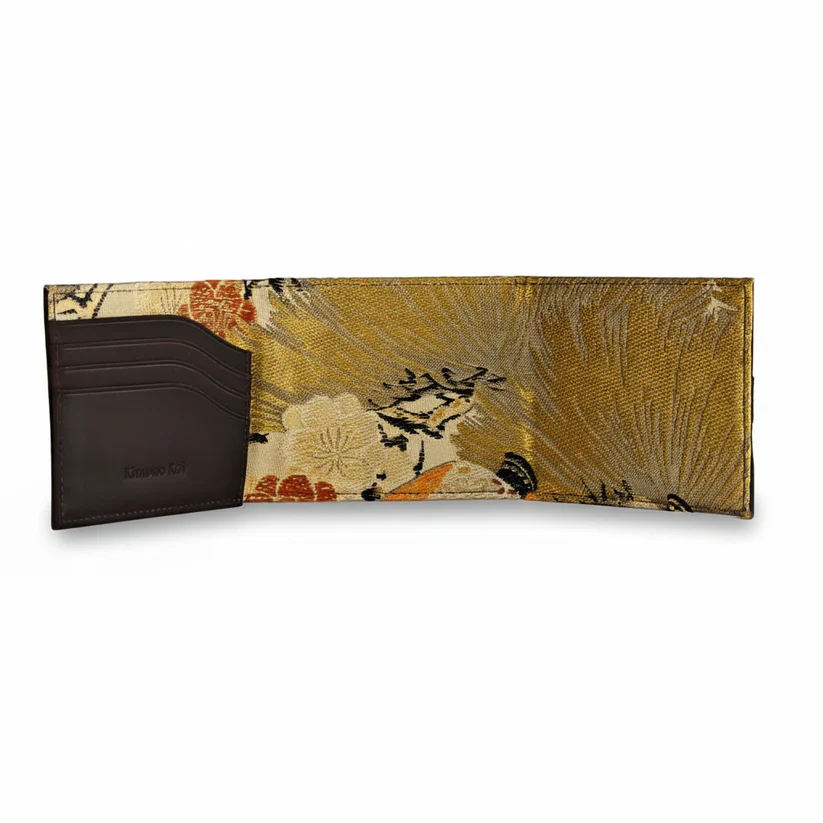 Kimono Koi Obi Silk Leather Wallet - Image 5