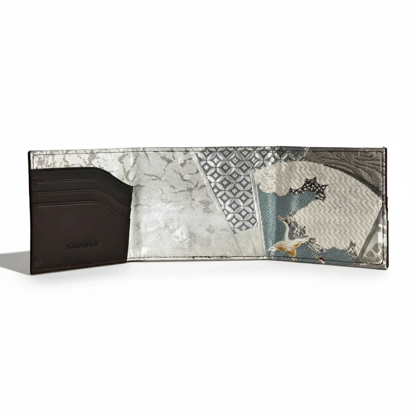 Kimono Koi Obi Silk Leather Wallet - Image 6