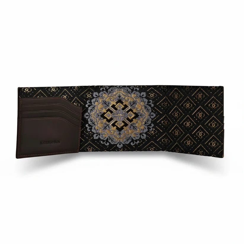 Kimono Koi Obi Silk Leather Wallet - Image 7