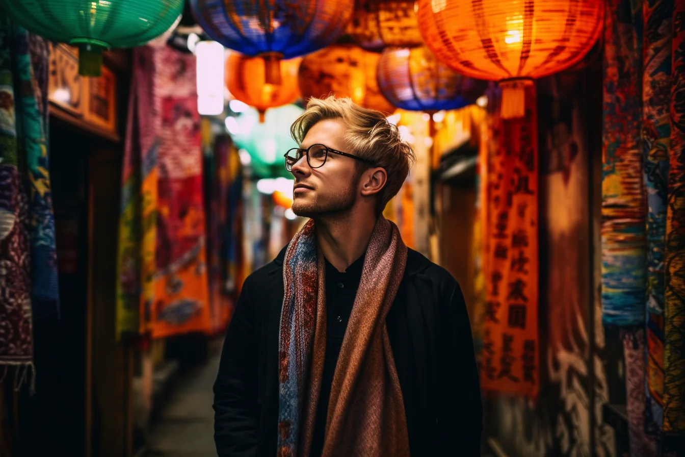 Men's Kimono Scarf - KimonoKoi.com - Image 3