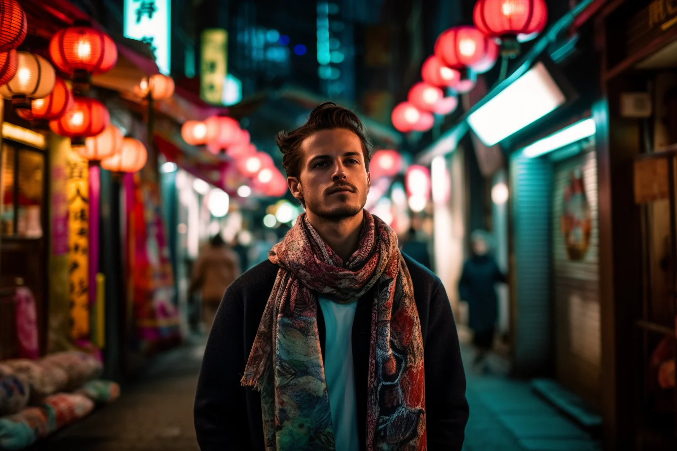Men's Kimono Scarf - KimonoKoi.com - Image 4