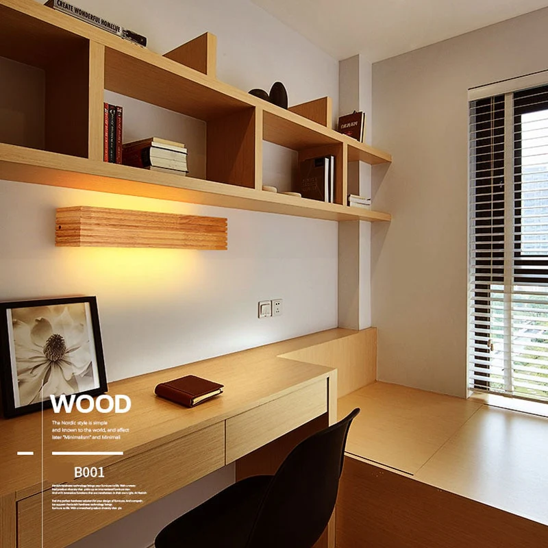 Modern Japan Wooden Wall Light - Image 4