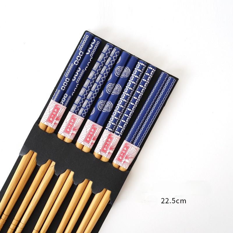 Natural Bamboo Chopsticks 5 Pairs - Image 10
