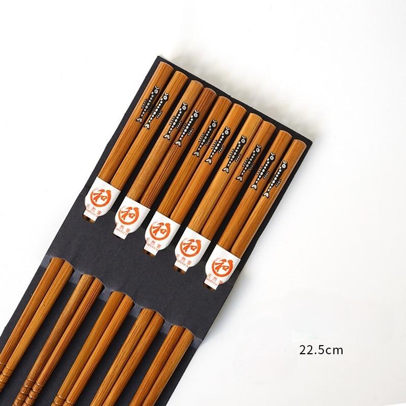 Natural Bamboo Chopsticks 5 Pairs - Image 12