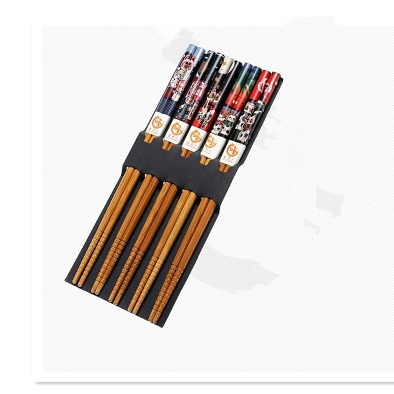 Natural Bamboo Chopsticks 5 Pairs - Image 6