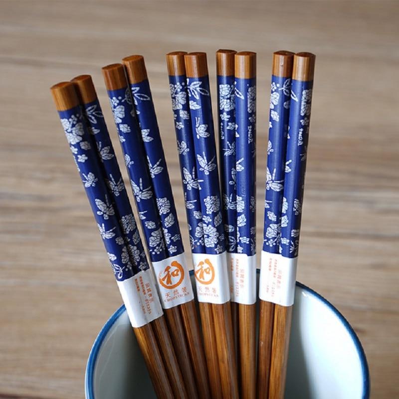 Natural Bamboo Chopsticks 5 Pairs - Image 7