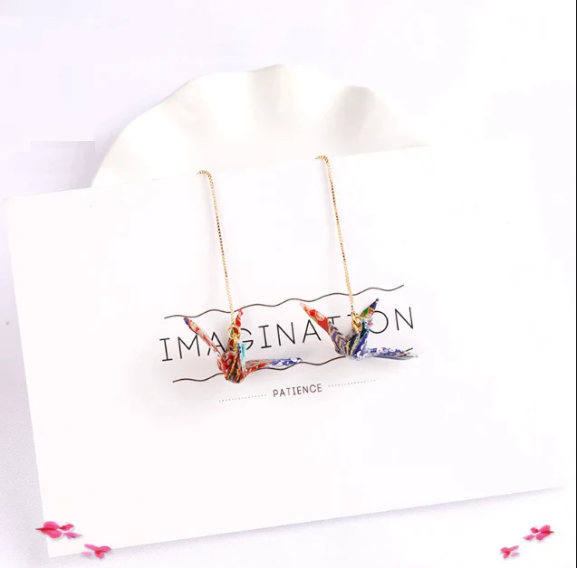 Kawaii Origami Crane Earrings - Image 17