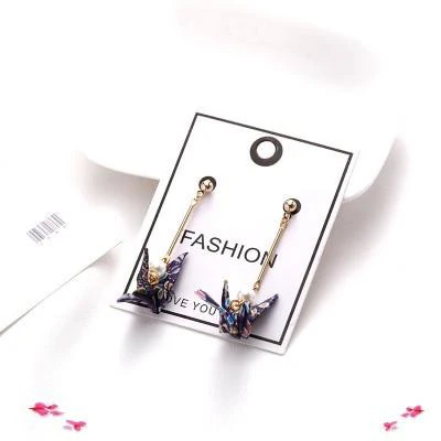 Kawaii Origami Crane Earrings - Image 7