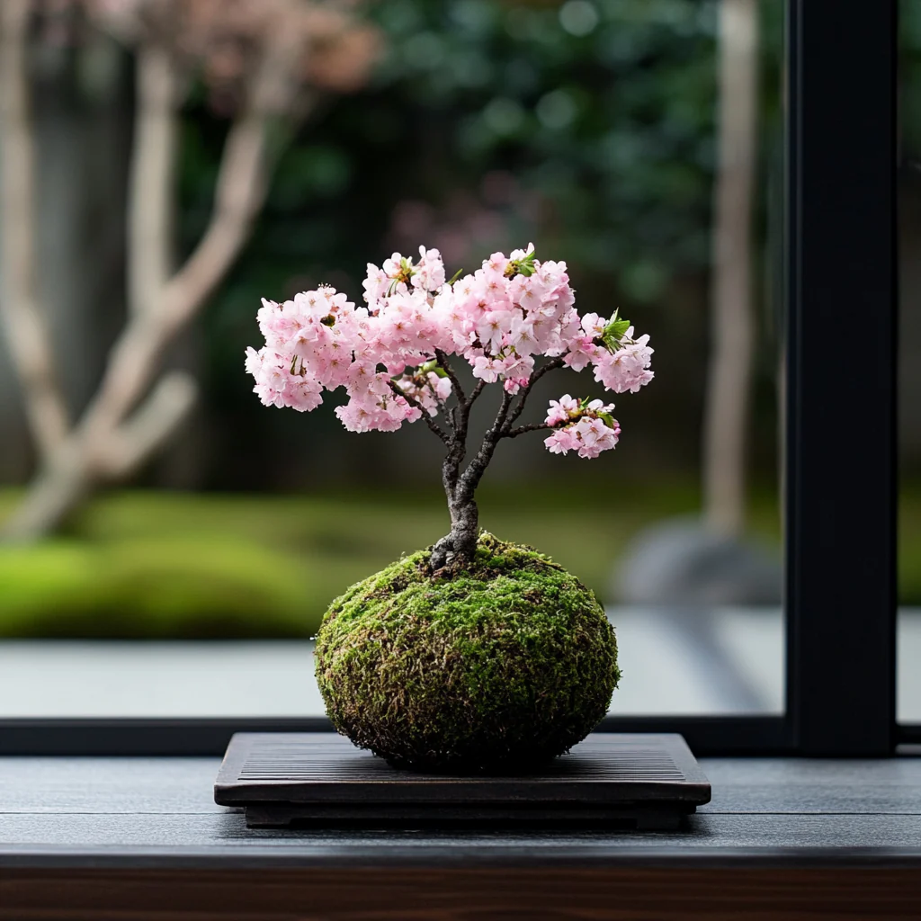 Sakura Cherry Blossom Kokedama (Grown Bonsai) - Image 3