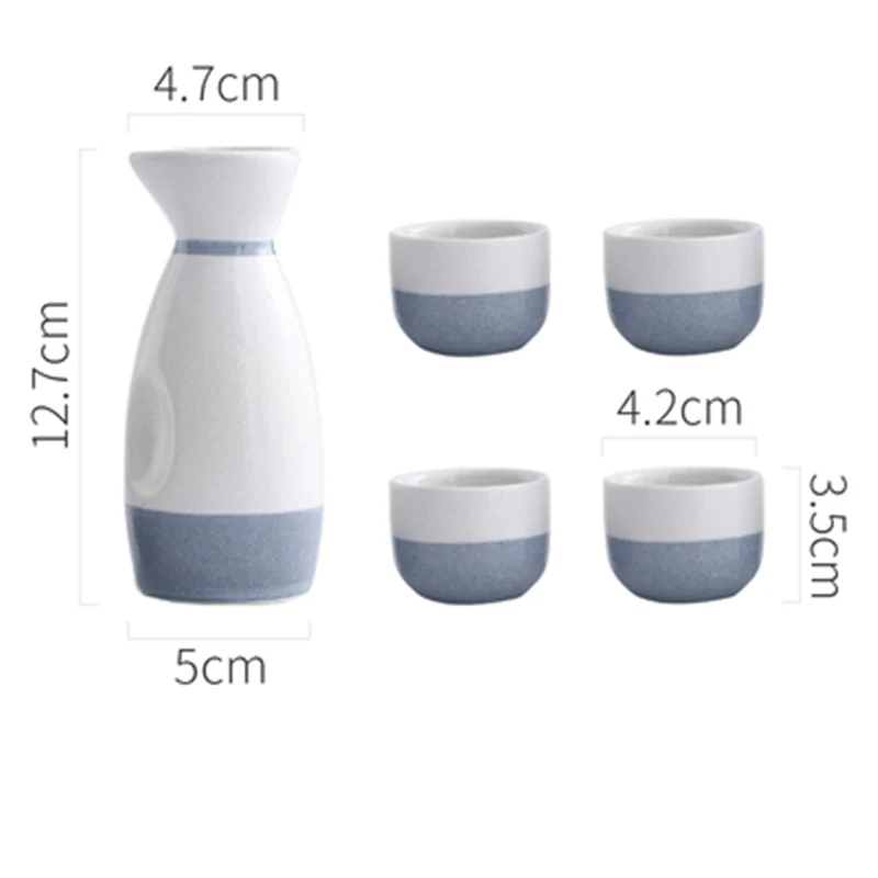 Vintage Japanese Ceramic Sake Set - Image 6