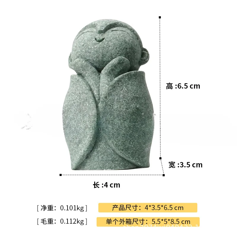 Zen Inspired Japanese Cute Little Monk Ornament - Image 10