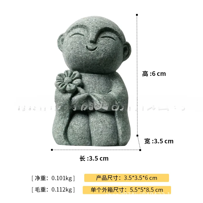 Zen Inspired Japanese Cute Little Monk Ornament - Image 11