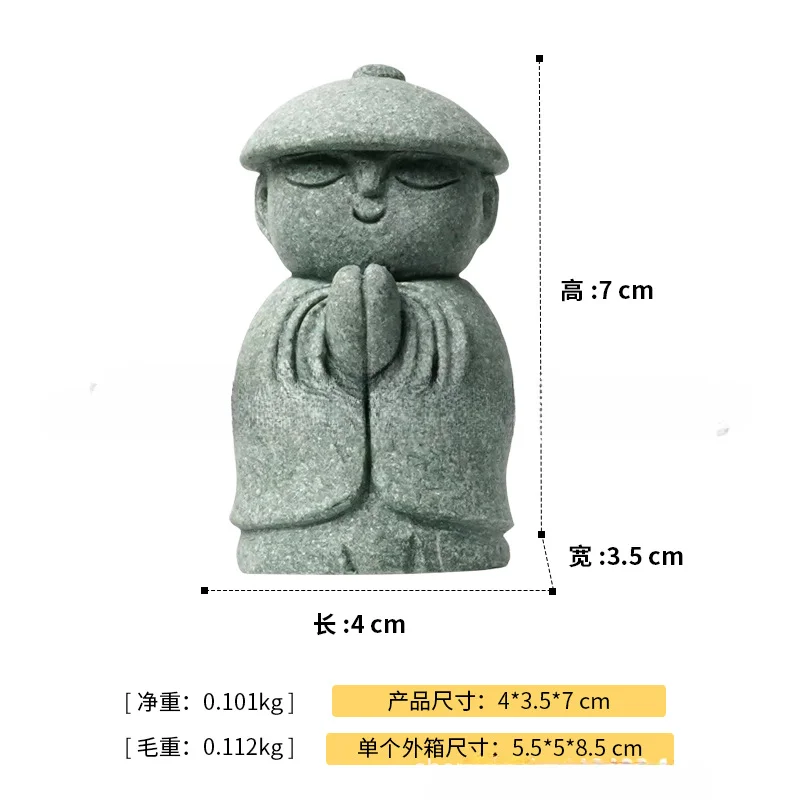 Zen Inspired Japanese Cute Little Monk Ornament - Image 12