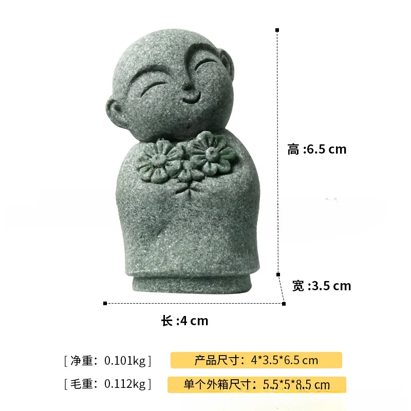 Zen Inspired Japanese Cute Little Monk Ornament - Image 15