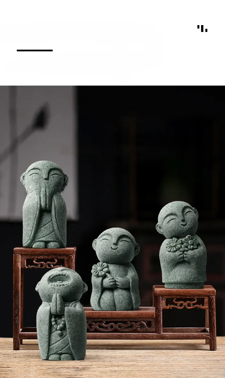 Zen Inspired Japanese Cute Little Monk Ornament - Image 19