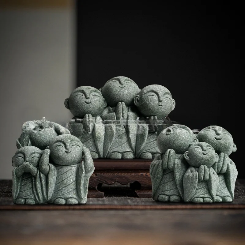 Zen Inspired Japanese Cute Little Monk Ornament - Image 3