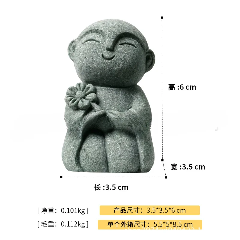 Zen Inspired Japanese Cute Little Monk Ornament - Image 5